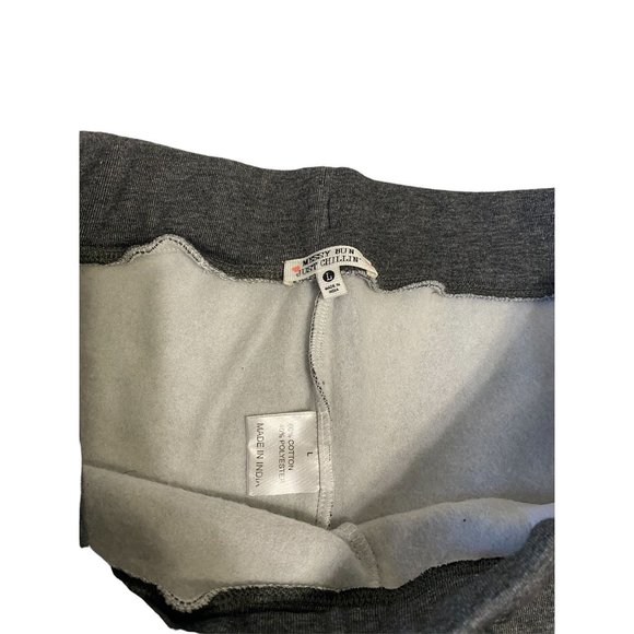 Messy Bun Just Chilling Women's Jogger Pants Roses Embroiled  on the Left Size L - Picture 6 of 6